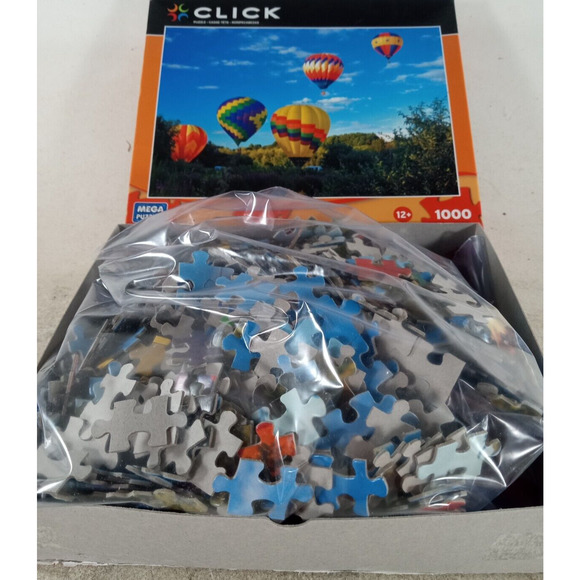 Click 1000 Piece Jigsaw Puzzle Photograph Colorful Balloons Hudson Mass - Picture 3 of 3